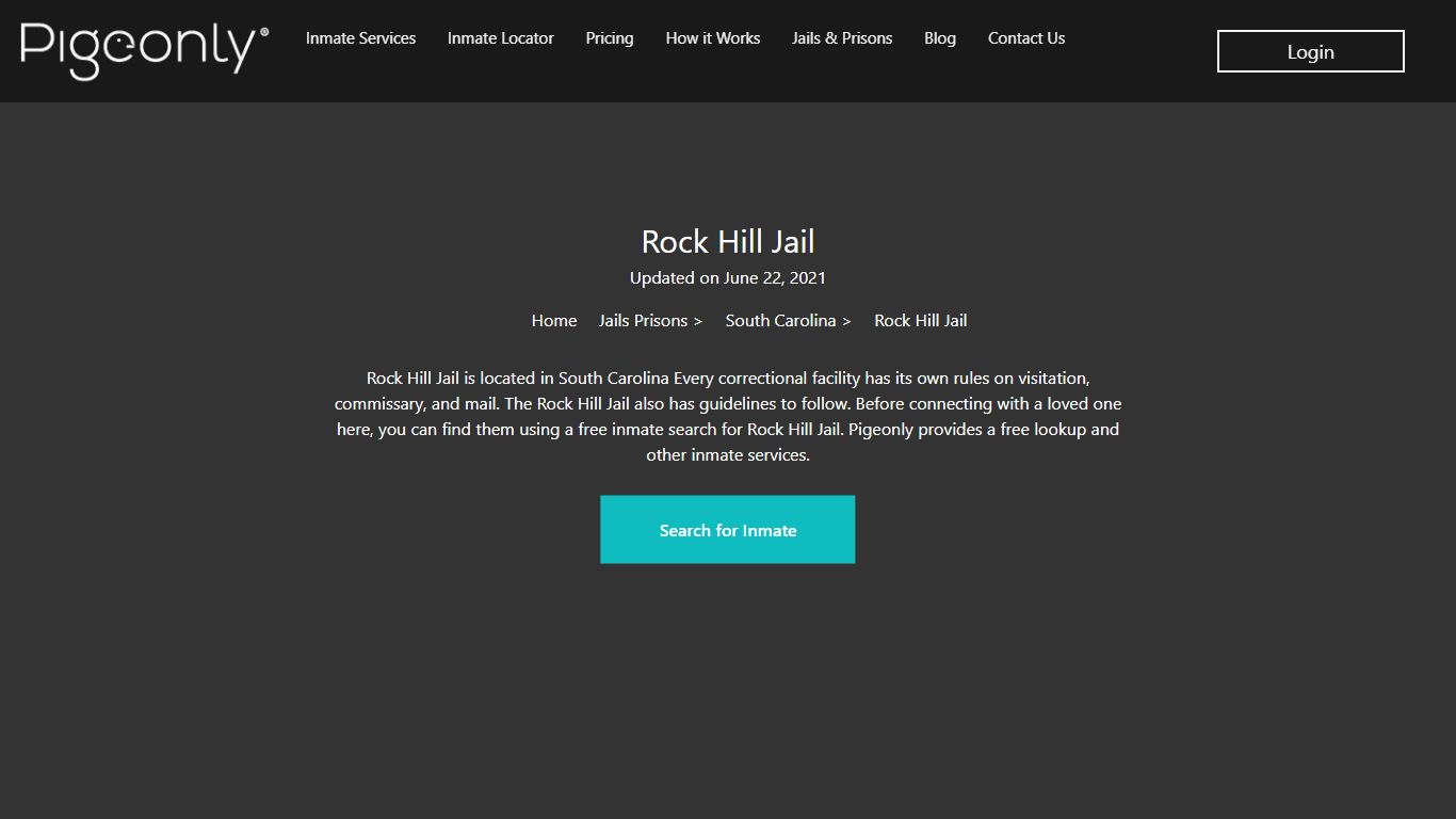 Rock Hill Jail Inmate Search | South Carolina